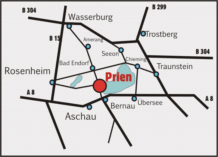 Anfahrt Prien.